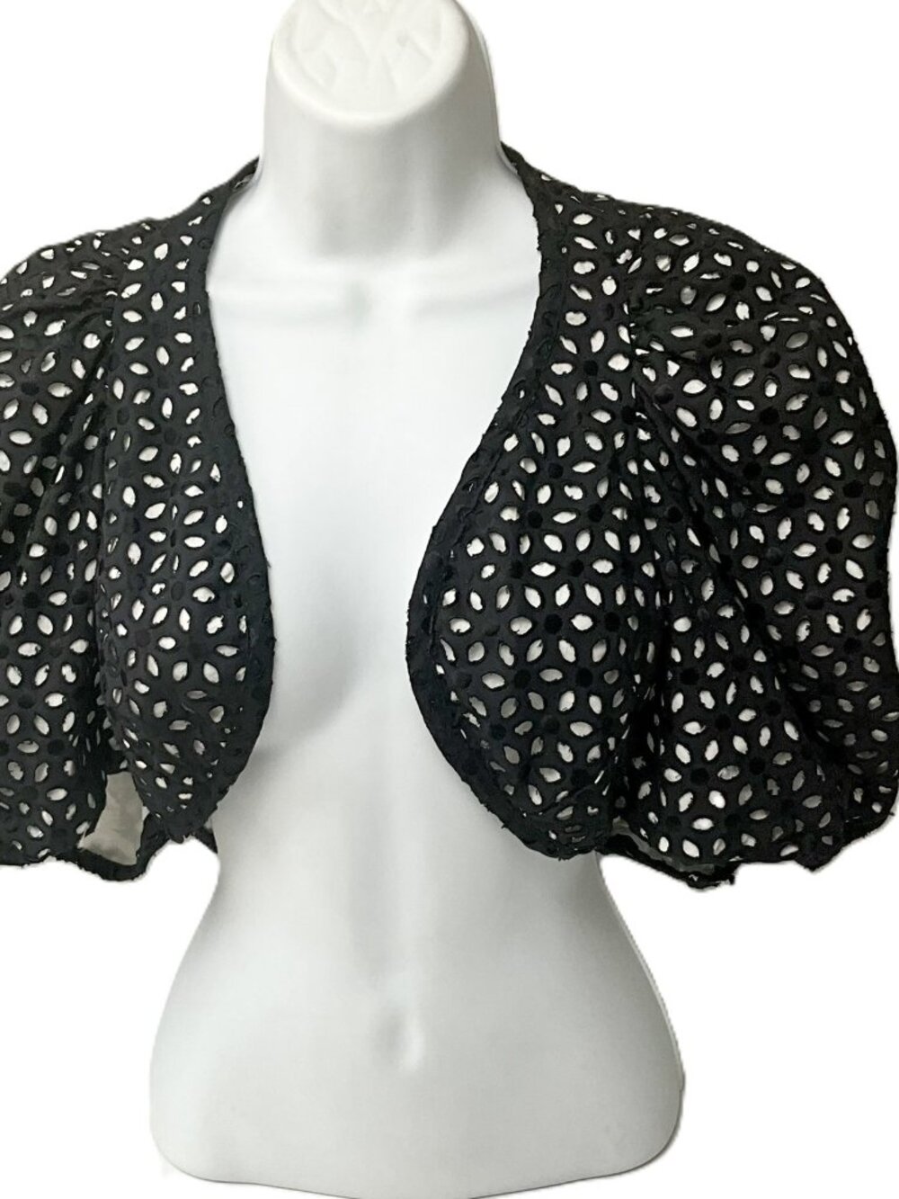 Aurelio Costarella Eyelet Cropped Bolero Jacket Size 2 Italy